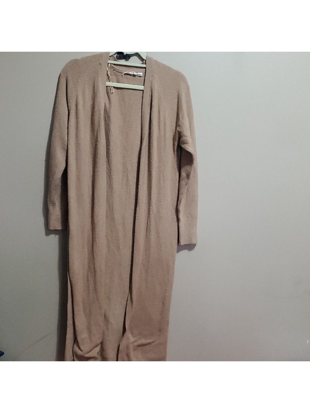 Women's Tan Long Cardigan Sweater